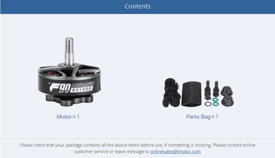 T-MOTORHOBBY F90 1300 kV Long Range Motor