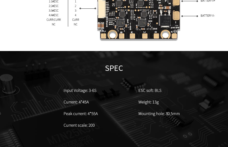 T-MOTORHOBBY V45A Lite 4 in 1 ESC