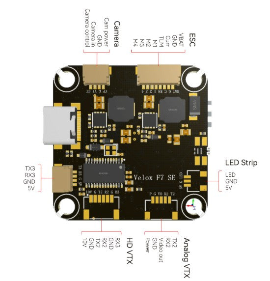 T-MOTORHOBBY Velox F7 SE + V70A SE Stack